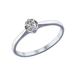 Inel din argint  cu pietre Cubic Zirconia Incolor