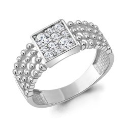 Inel din argint  cu pietre Cubic Zirconia Incolor