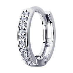 Cercel din argint  cu pietre Cubic Zirconia Incolor