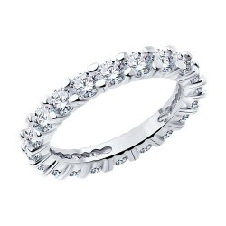 Inel din argint  cu pietre Cubic Zirconia Incolor