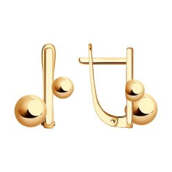 Серьги из красного золота без камней