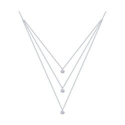 Colier din argint  cu pietre Cubic Zirconia Incolor