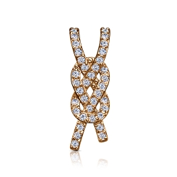 Pandantiv din aur roșu cu pietre Cubic Zirconia Incolor