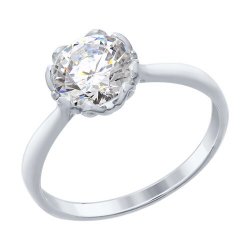 Inel din argint  cu pietre Cubic Zirconia Incolor