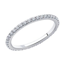 Inel din argint  cu pietre Cubic Zirconia Incolor