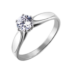 Inel din argint  cu pietre Cubic Zirconia Incolor