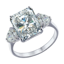 Inel din argint  cu pietre Cubic Zirconia Incolor