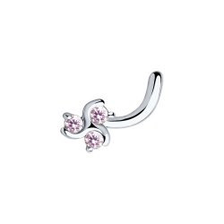 Piercing din argint  cu pietre Cubic Zirconia Liliachiu