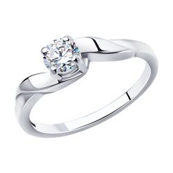 Inel din argint  cu pietre Cubic Zirconia Incolor