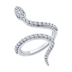 Inel din argint  cu pietre Cubic Zirconia Incolor