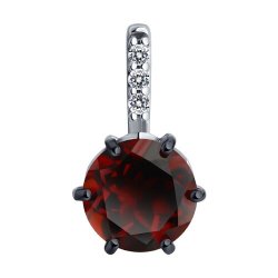 Pandantiv din argint  cu pietre Cubic Zirconia Incolor, Sital Granat (sint.)