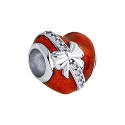 Pandantiv din argint  cu pietre Cubic Zirconia Incolor, Emailare