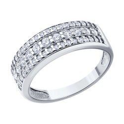 Inel din argint  cu pietre Cubic Zirconia Incolor