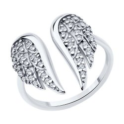 Inel din argint  cu pietre Cubic Zirconia Incolor