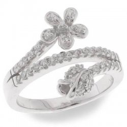 Inel din argint  cu pietre Cubic Zirconia Incolor