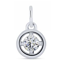 Pandantiv din argint  cu pietre Cubic Zirconia Incolor