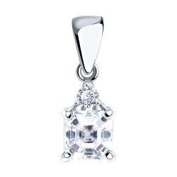 Pandantiv din argint  cu pietre Cubic Zirconia Incolor