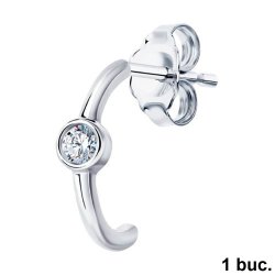 Cercel din argint  cu pietre Cubic Zirconia Incolor