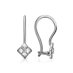 Cercei p-u copii din argint  cu pietre Cubic Zirconia Incolor