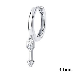 Cercel din argint  cu pietre Cubic Zirconia Incolor