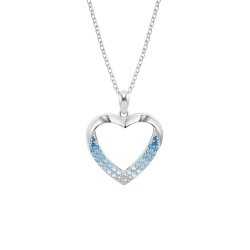 Colier din argint  cu pietre Cubic Zirconia Incolor, Cubic Zirconia Albastru