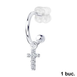 Cercel din argint  cu pietre Cubic Zirconia Incolor