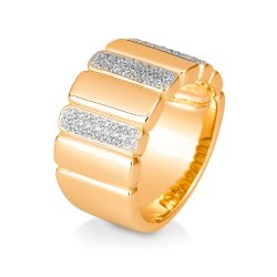 Inel din aur roșu cu pietre Diamant