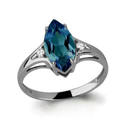 Inel din aur alb cu pietre Cubic Zirconia Incolor, Topaz London