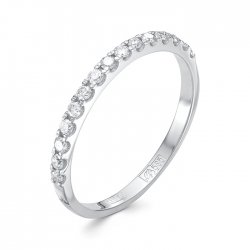 Inel din aur alb cu pietre Diamant
