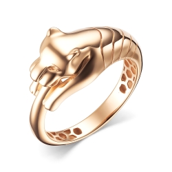 Inel din aur roșu cu pietre Cubic Zirconia Incolor