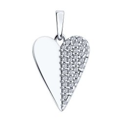 Pandantiv din argint  cu pietre Cubic Zirconia Incolor