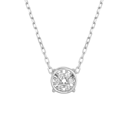 Colier din aur alb cu pietre Cubic Zirconia Incolor