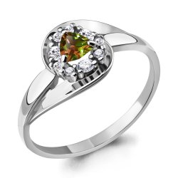 Inel din argint  cu pietre Cubic Zirconia Incolor, Zultanit (sint.)