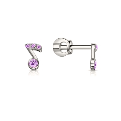 Cercei Pusete din argint  cu pietre Cubic Zirconia Liliachiu,