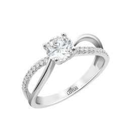 Inel din argint  cu pietre Cubic Zirconia Incolor