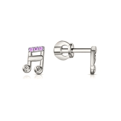 Cercei Pusete din argint  cu pietre Cubic Zirconia Liliachiu,