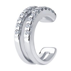 Cercel din argint  cu pietre Cubic Zirconia Incolor