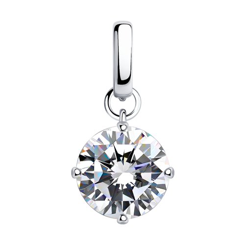 Pandantiv din argint  cu pietre Cubic Zirconia Incolor