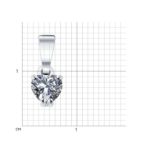 Pandantiv din argint  cu pietre Cubic Zirconia Incolor