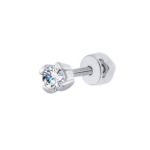 Cercel din argint  cu pietre Cubic Zirconia Incolor