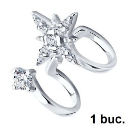 Cercel din argint  cu pietre Cubic Zirconia Incolor